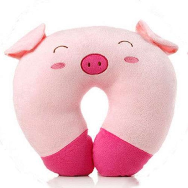 Pink Piggy U Shape Feeding & Nursing Baby Neck Pillow